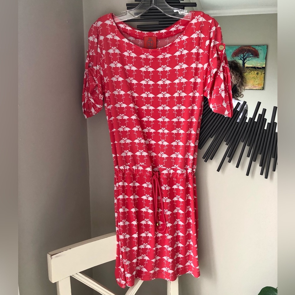 Tracy Negoshian Flamingo Dress